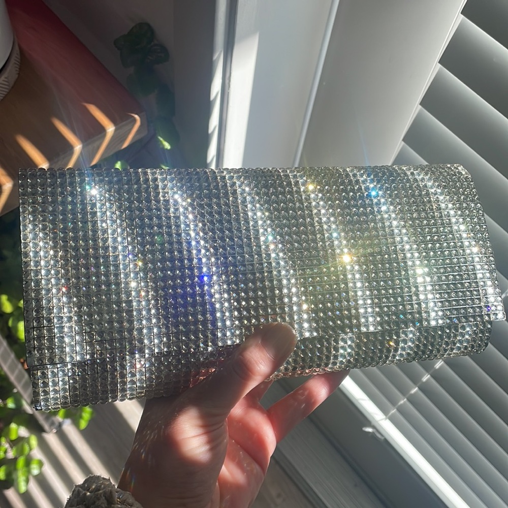 ASOS square shaped bedazzle clutch / purse